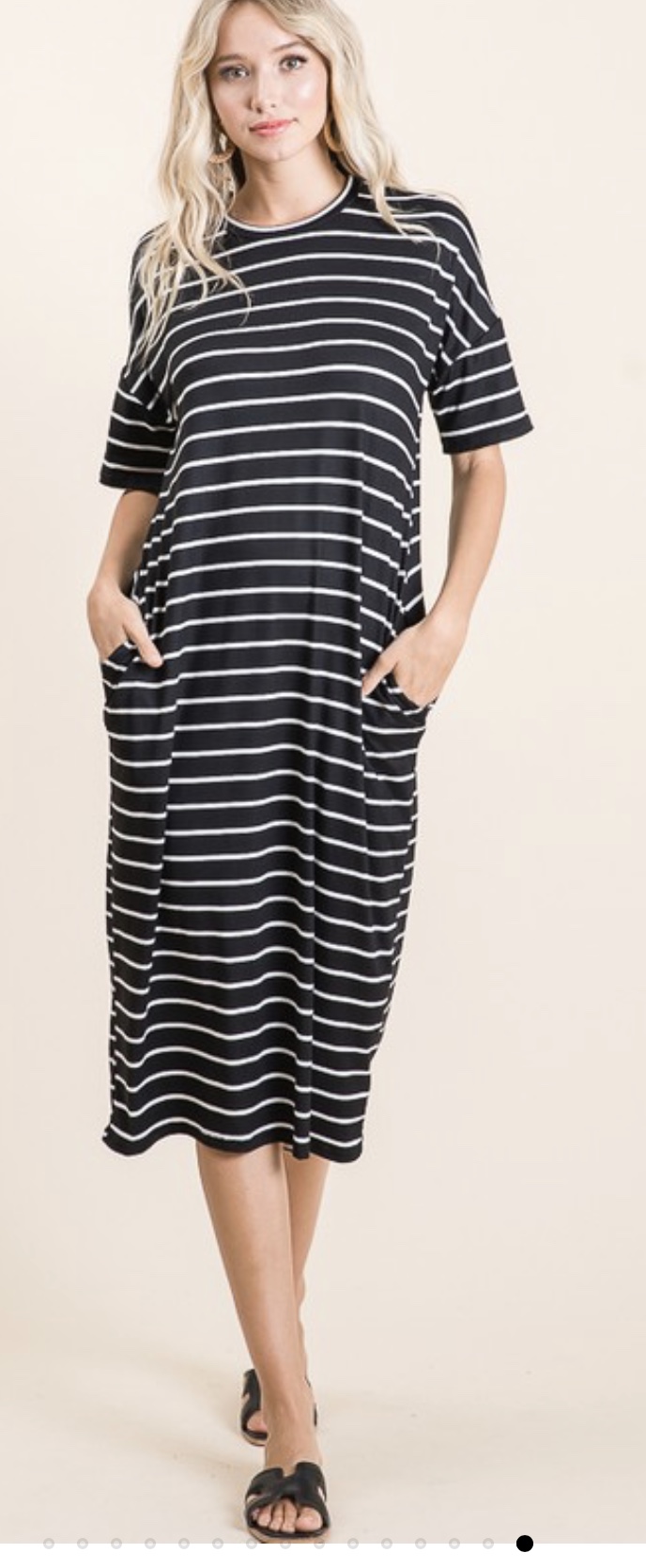 Striped Midi Dress - Styled Chaos Boutique
