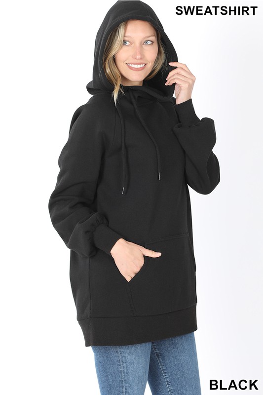 Side Tie Longline Hoodie - Styled Chaos Boutique